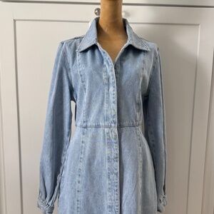 Fashion Nova Denim Mini Dress . Size Large.